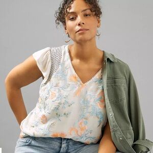 TINY by Anthropologie Freida Floral Top